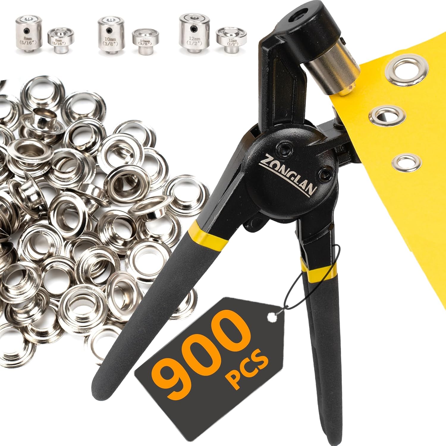 Heavy Duty Grommet Tool Kit for Tarp Leather Fabric Projects
