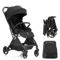 Gravity Folding Baby Stroller Black - One-Hand Auto Fold, Travel Ready