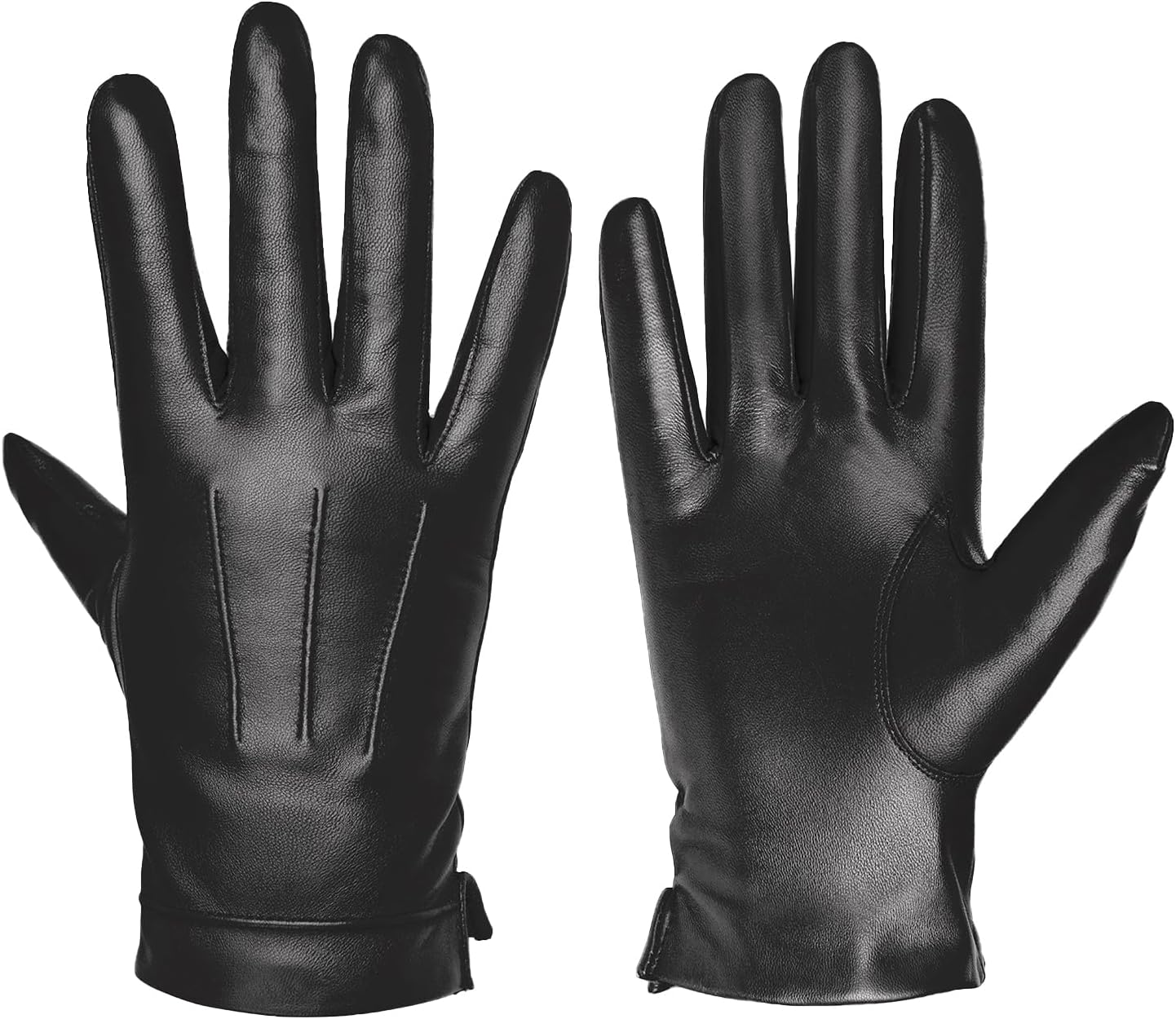 Harssidanzar Warm Touchscreen Leather Gloves