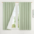 LAMIT Linen Full Blackout Window Curtains 52 x 54 in Pair - Light