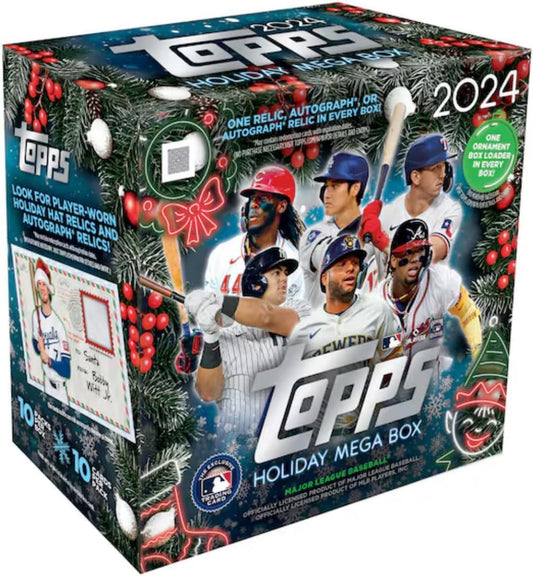2024 Topps Holiday Baseball Sealed Mega Box with Autographs