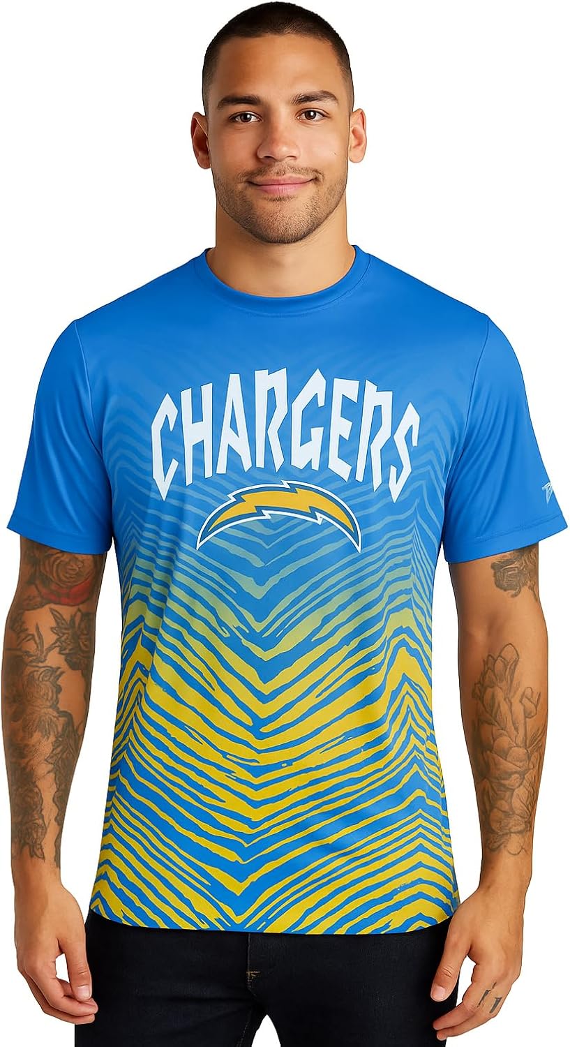 Zubaz NFL Teams Men's Short Sleeve Graphic T-Shirt for Fans