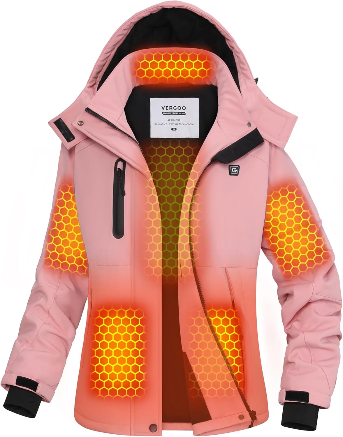 VERGOO Graphene Heated Waterproof Jackets for Women - Warm & Cozy