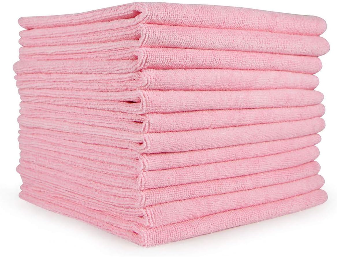Arkwright Microfiber Cloths - 12 Pack, 320 GSM Absorbent & Lint-Free