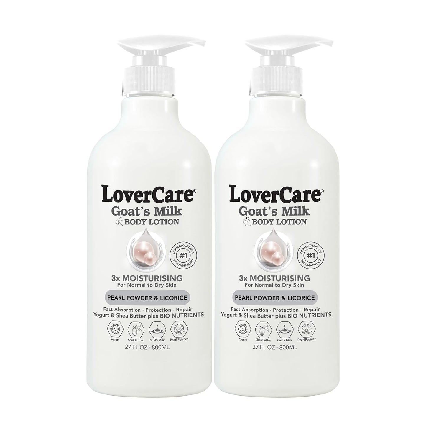 Lovercare Goat Milk Body Lotion for Dry Skin - 27.05oz Pack