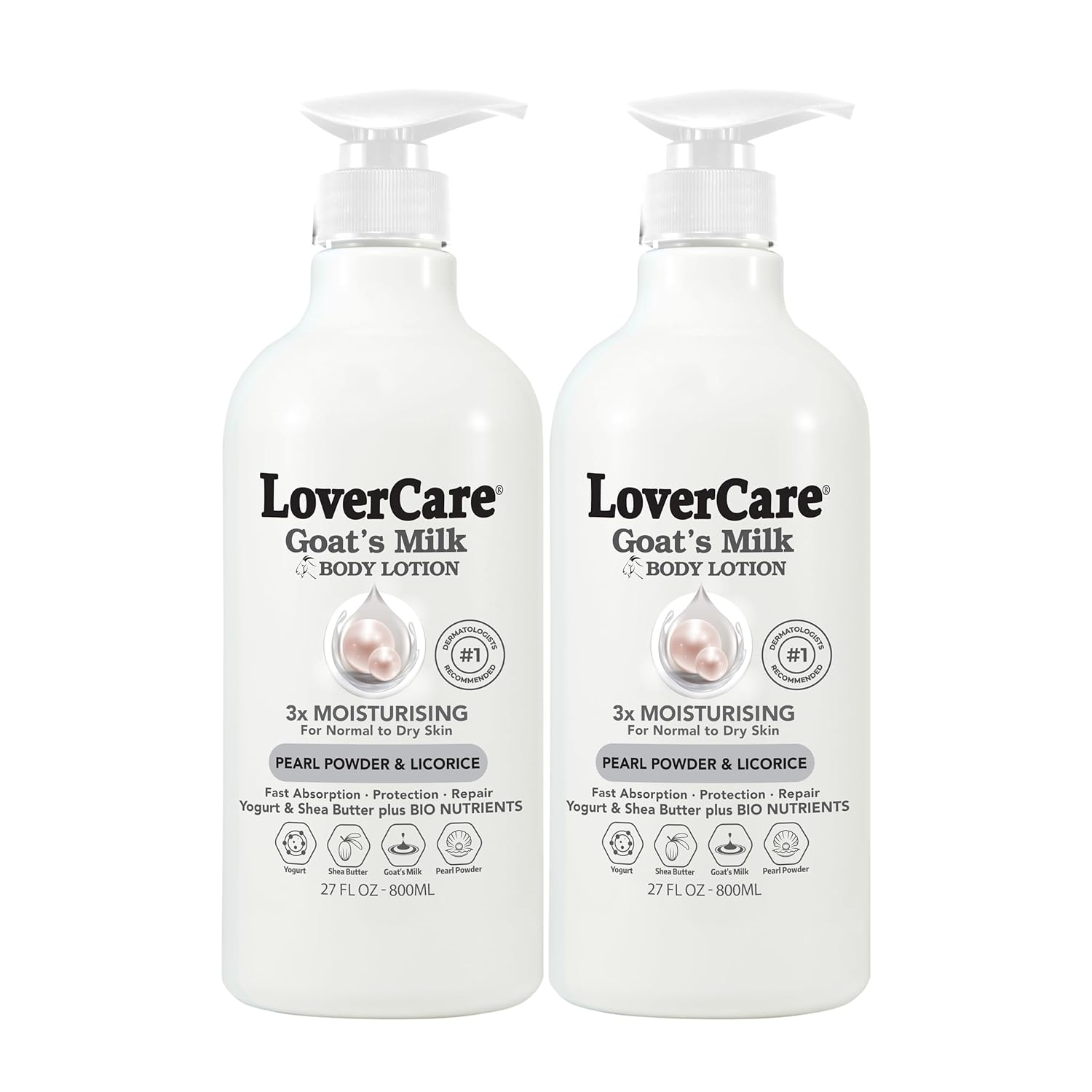 Lovercare Goat Milk Body Lotion for Dry Skin - 27.05oz Pack