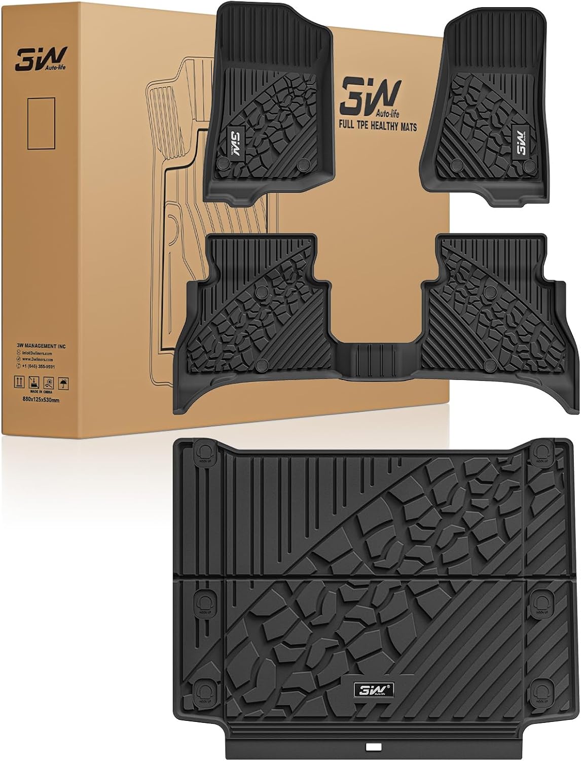 Custom Fit Floor Mats for Jeep Wrangler 4XE 2021-2025 Models