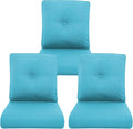 Outdoor Chair Cushions 3 Pack - Thick Water-Resistant 22x24 Seat