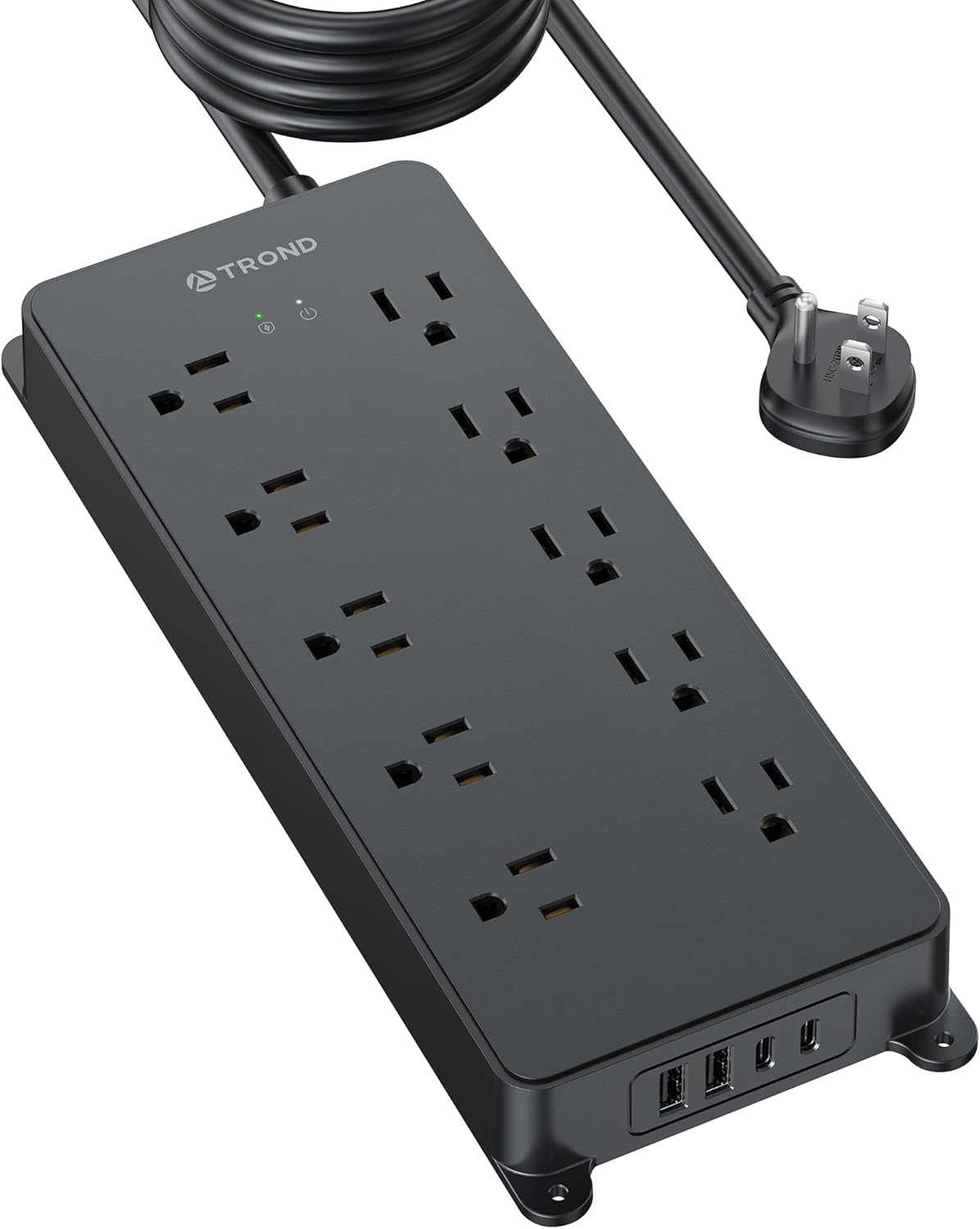 TROND Power Strip Surge Protector with 15ft Long Extension Cord