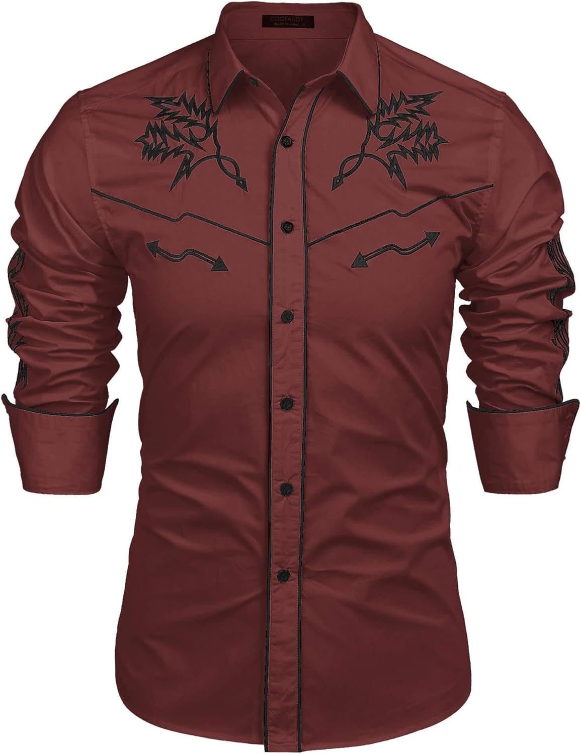 Stylish COOFANDY Men's Western Cowboy Shirt for Every Occasion