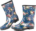 DKSUKO Waterproof Womens Rain Boots - Warm, Lightweight Wide Calf