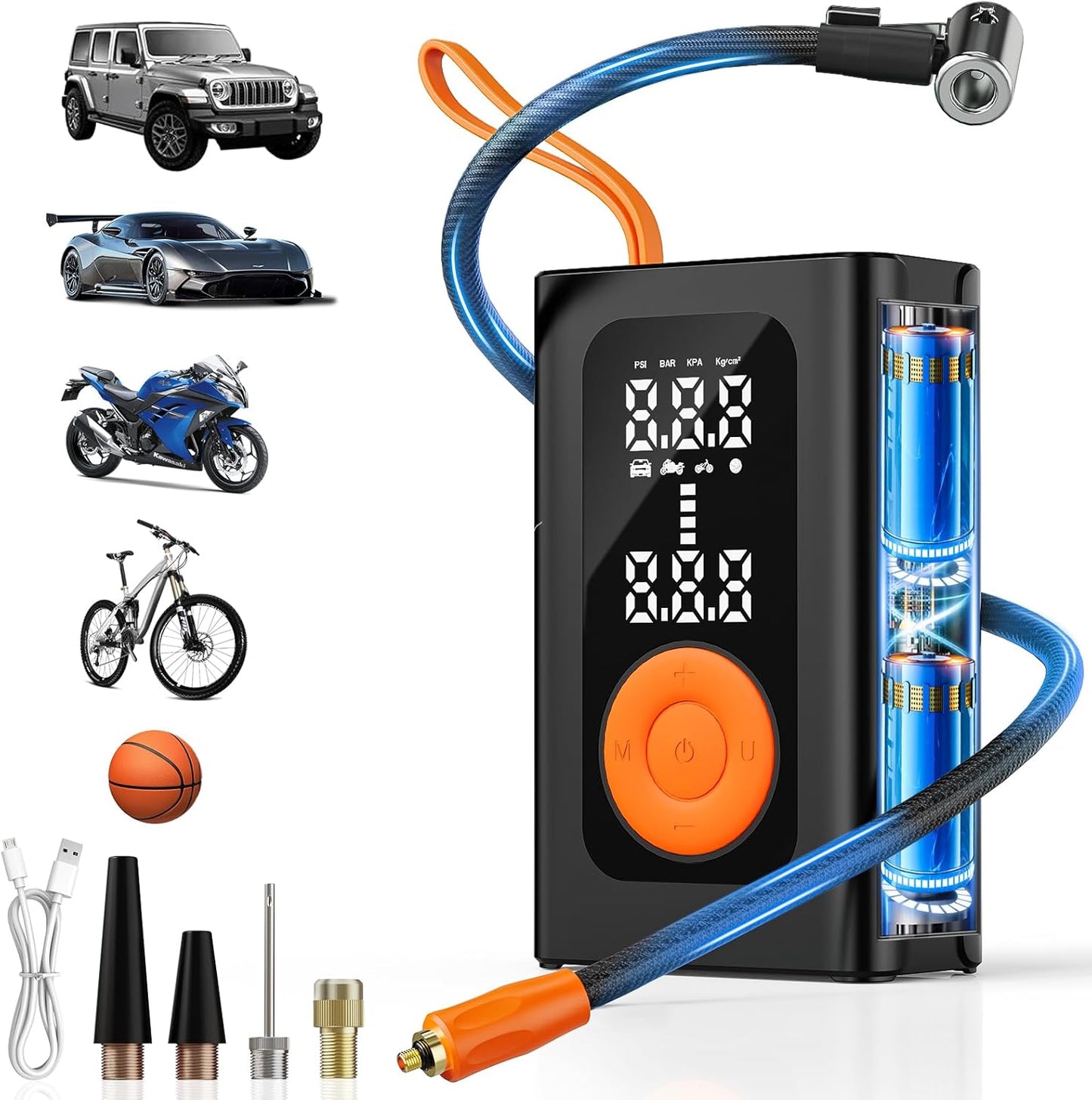 YVELINES Cordless Tire Inflator - Inflate Quickly Anywhere!