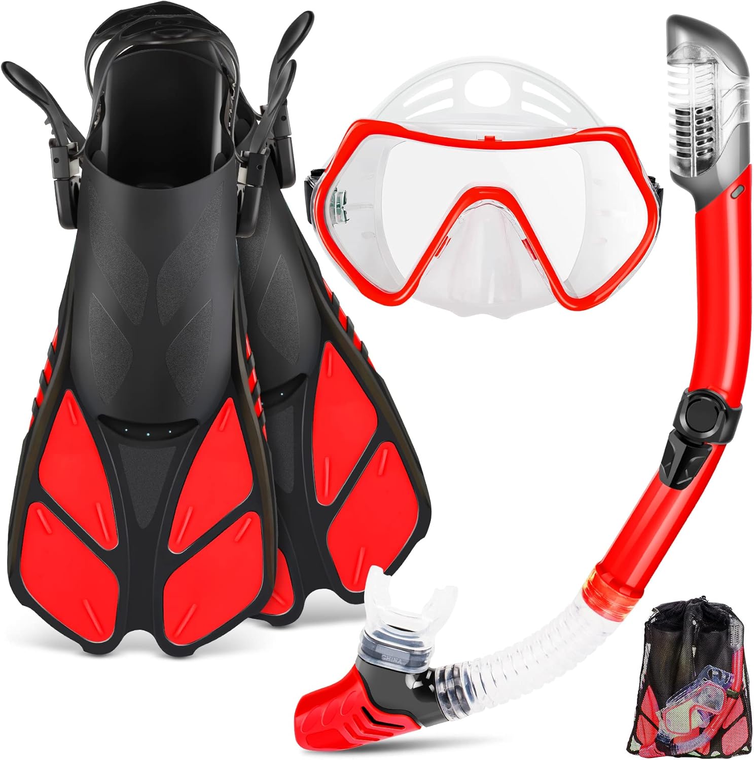 ZEEPORTE Mask Fin Snorkel Set for Ultimate Snorkeling Experience