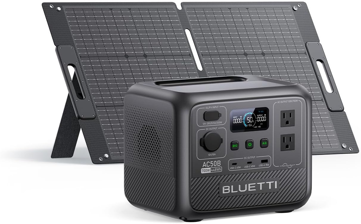 BLUETTI AC50B Solar Generator: Portable Power for Camping