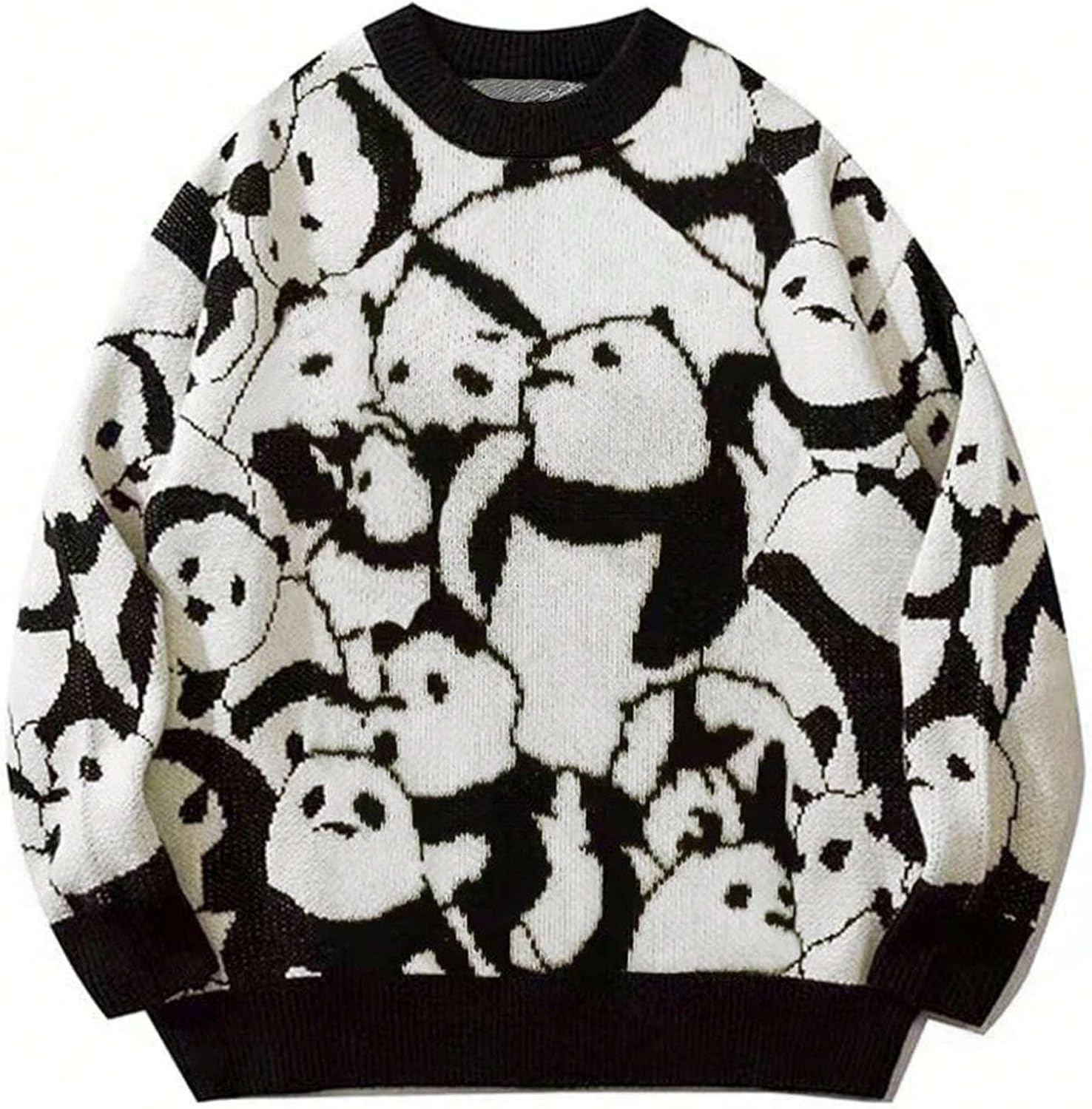 Yimoon Men Oversized Sweater Graphic Cable Knit Jumper Review