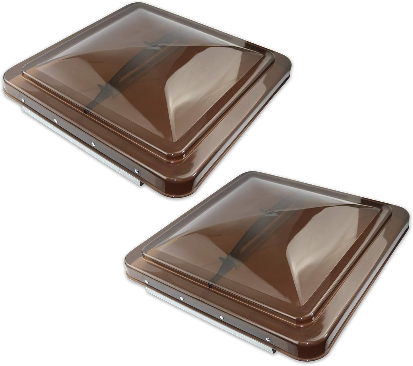 14 Inch RV Roof Vent Cover Smoked Replacement Lid 2-Pack