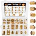 Brass NPT Pipe Fitting Assortment 66pcs - Durable Workshop Kit