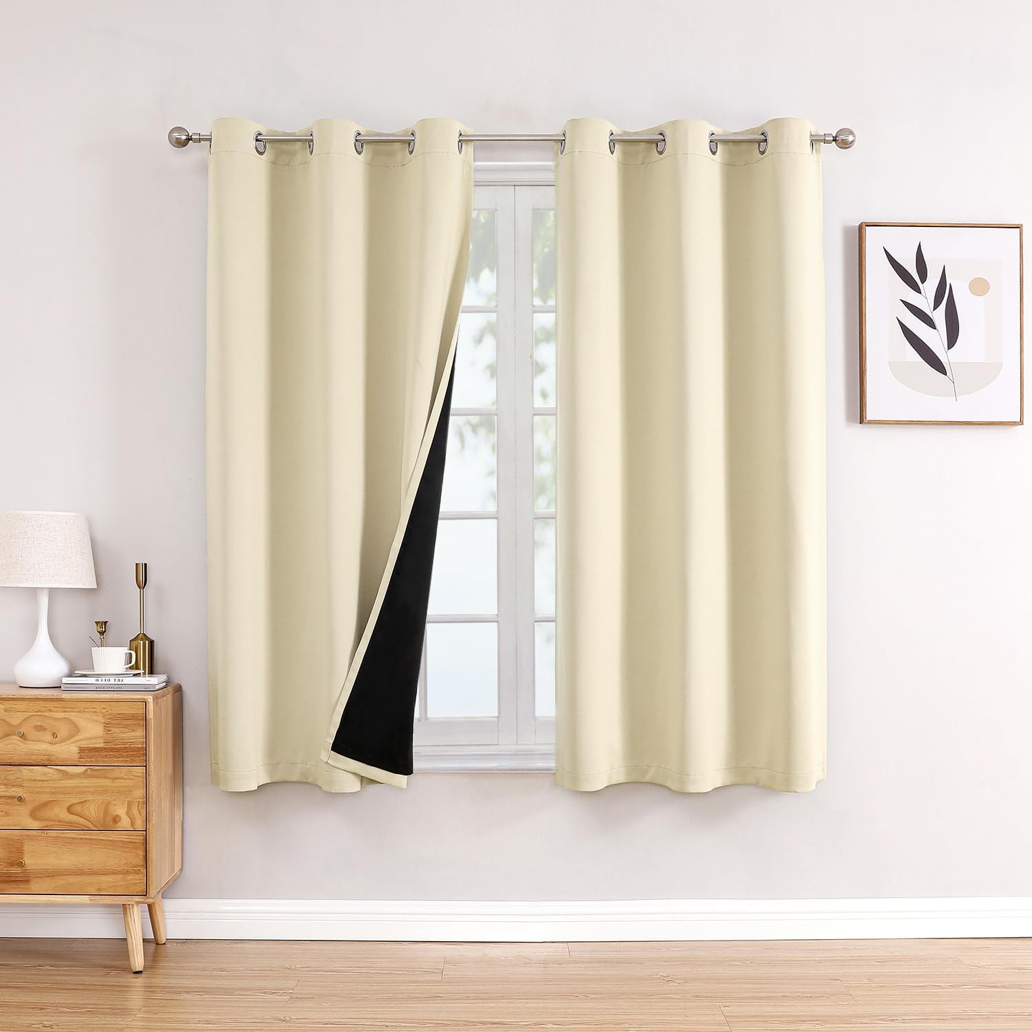100% Blackout Curtains for Bedroom by ChrisDowa - Total Darkness