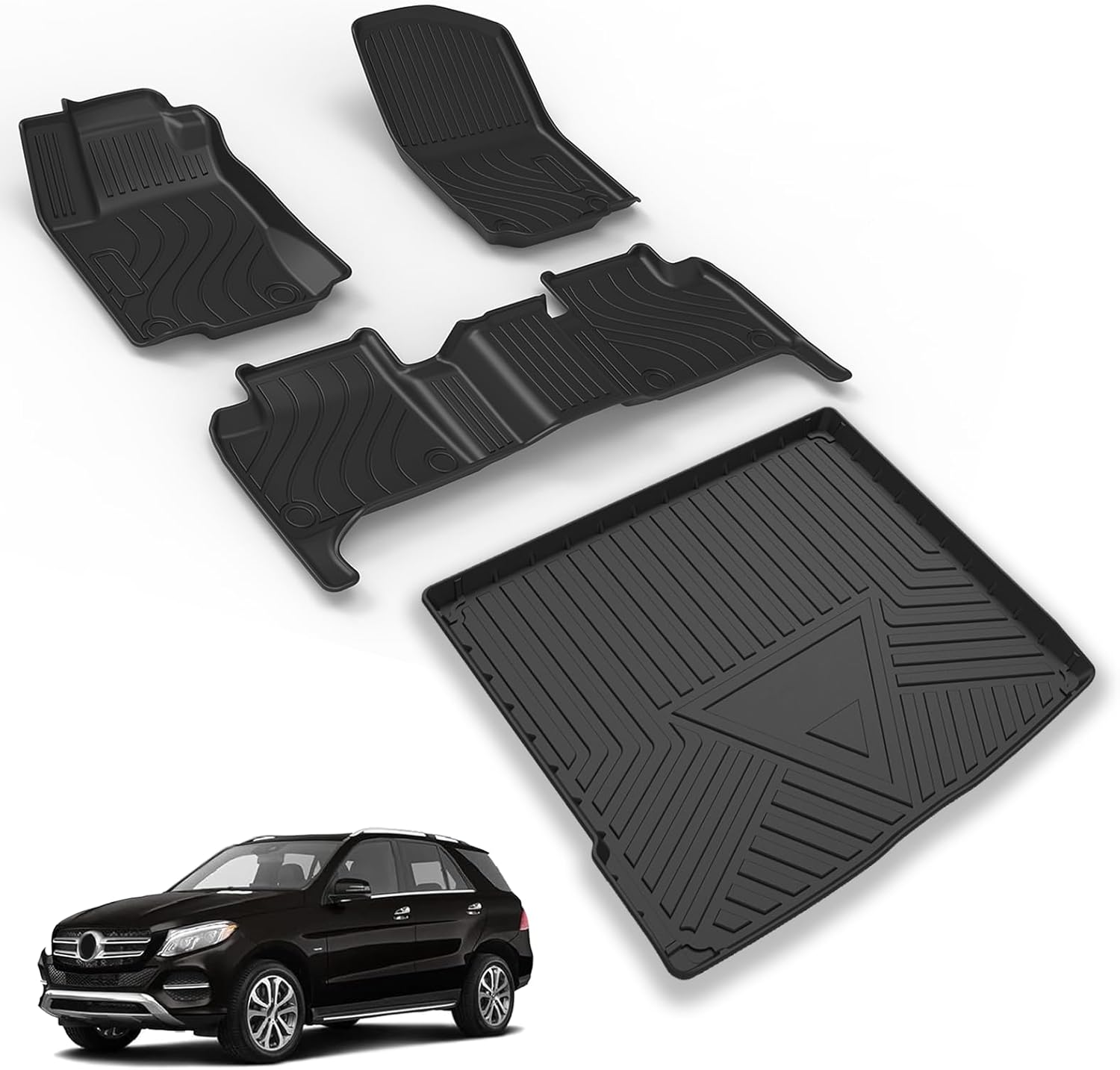 Custom Fit All Weather Floor Mats for Mercedes Benz GLE 2016-2019