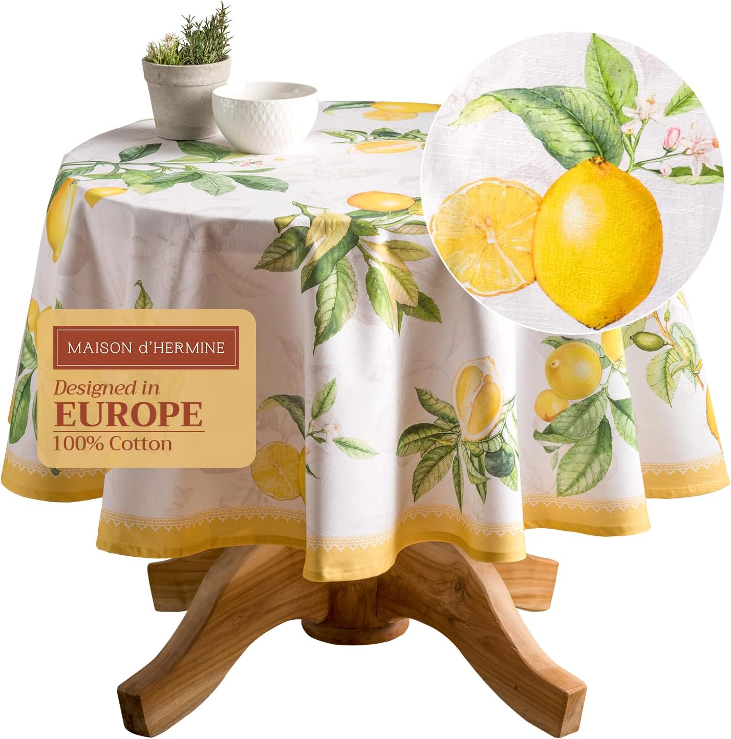 Elegant 63 Inch Round Tablecloth for Dining and Special Events