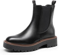 DREAM PAIRS Women's Chelsea Ankle Boots - Stylish Low Heel Lug Sole
