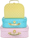 Jewelkeeper Decorative Storage Boxes Set of 3 - Playful Mini Suitcases