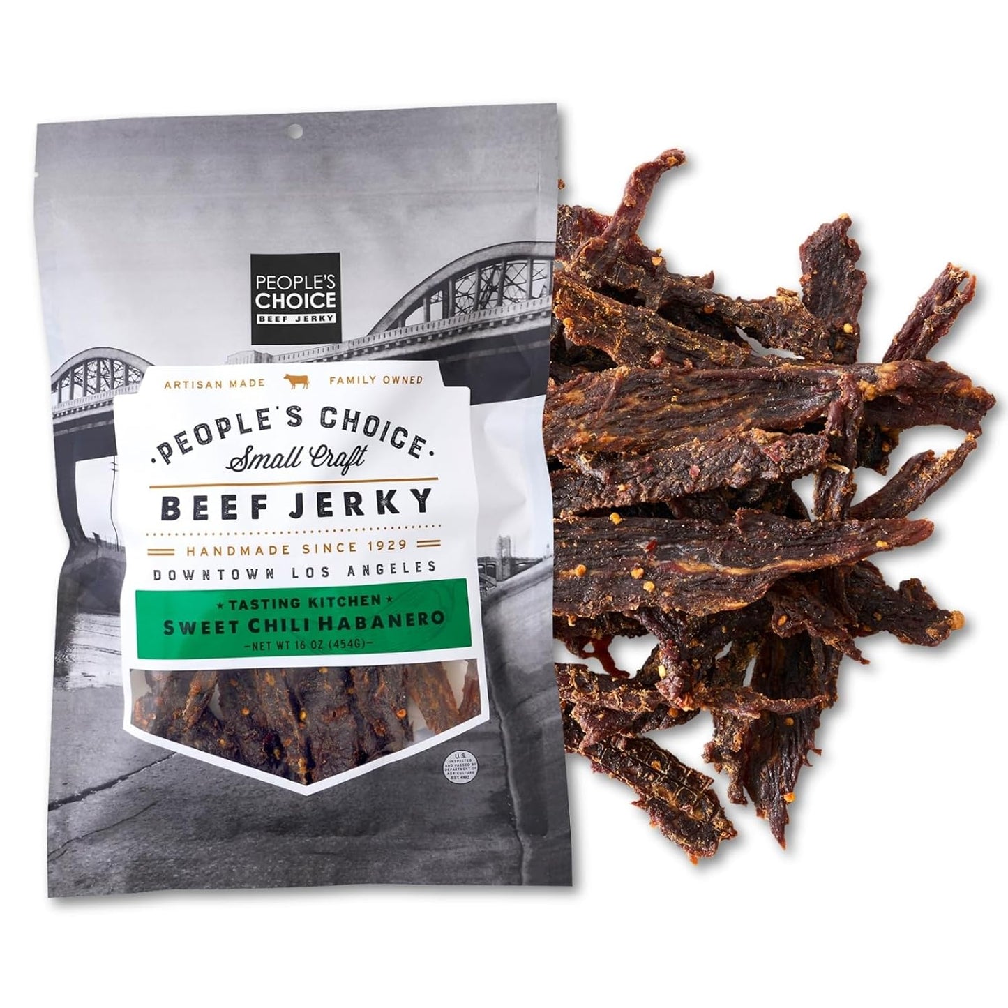 Peoples Choice Beef Jerky Sweet Chili Habanero 1 Pound Bag