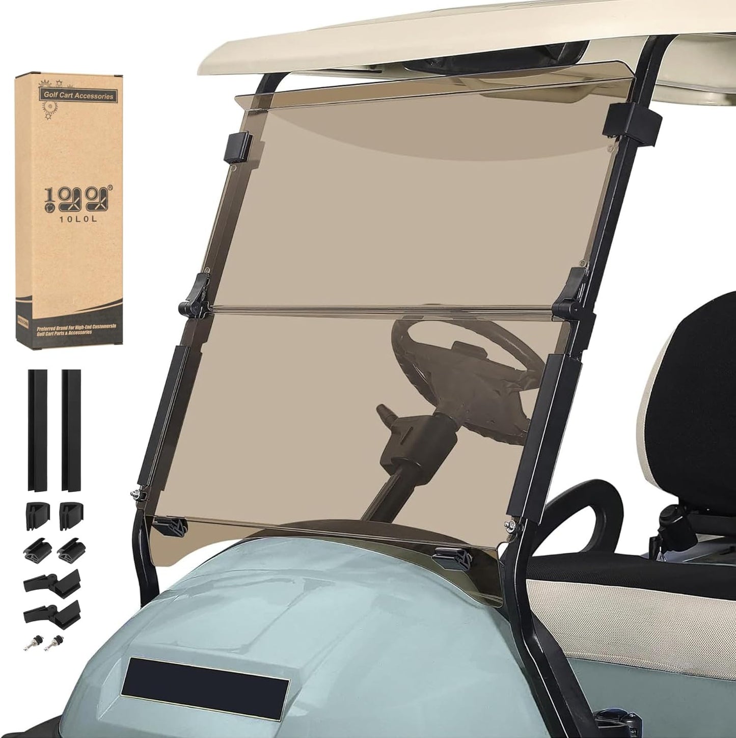 10L0L Golf Cart Windshield for Club Car Precedent & Tempo