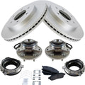 Front Brake Pad & Rotor Kit for 2006-08 Ford F-150 - With Bearings