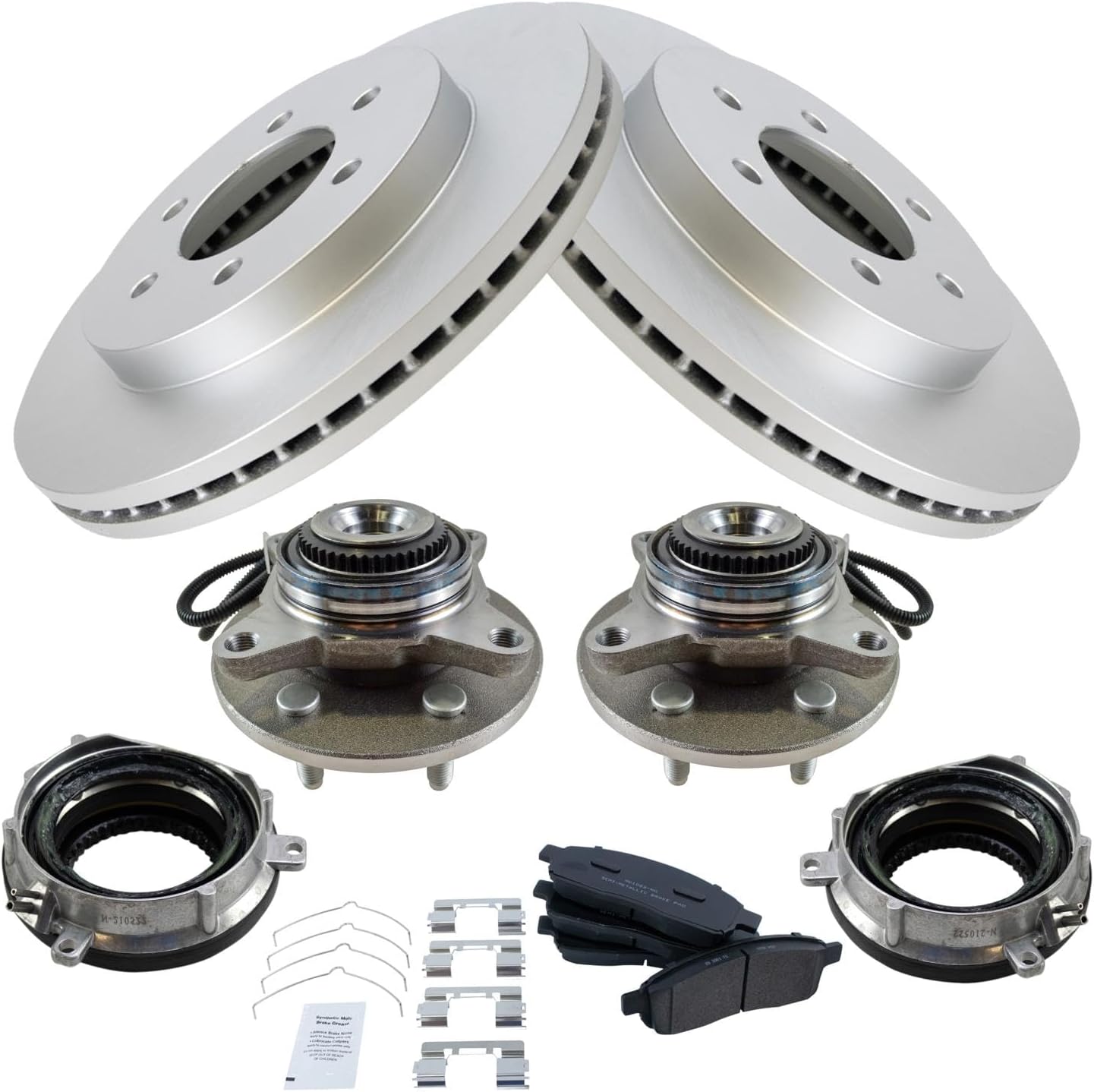 TRQ Front Brake Pad & Rotor Kit for 05-08 Ford F-150 Vehicles