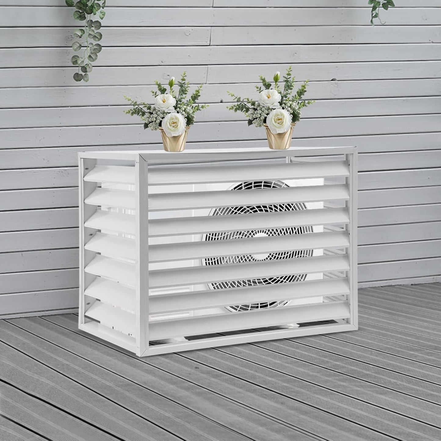 Privacy & Protection: Aluminum AC Screen - 4 Panels