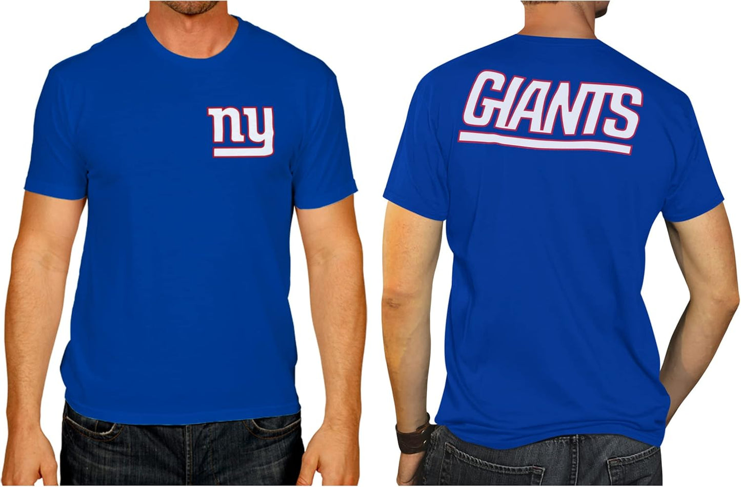 New York Giants Cotton-Poly Short Sleeved T-Shirt for Fans