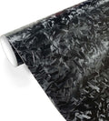 Black Forged Carbon Fiber Vinyl Wrap - Matte Stretchable Car Film