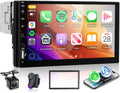 Single Din Car Stereo with Wireless CarPlay and Android Auto - 7 in