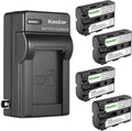 Kastar 4-Pack Battery and AC Wall Charger Replacement for Sony DSLRs