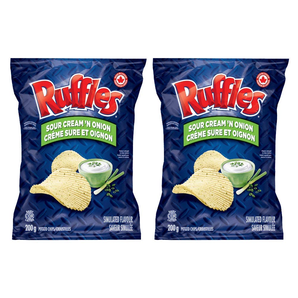 Ruffles Regular Nature Potato Chips 200g 2-Pack for Parties