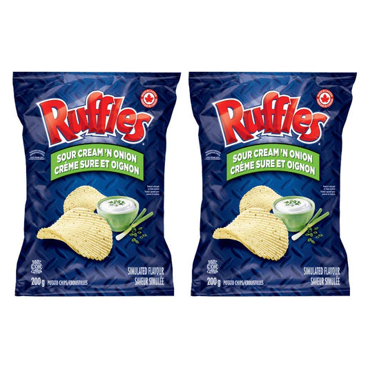 Ruffles Regular Nature Potato Chips 200g 2-Pack for Parties