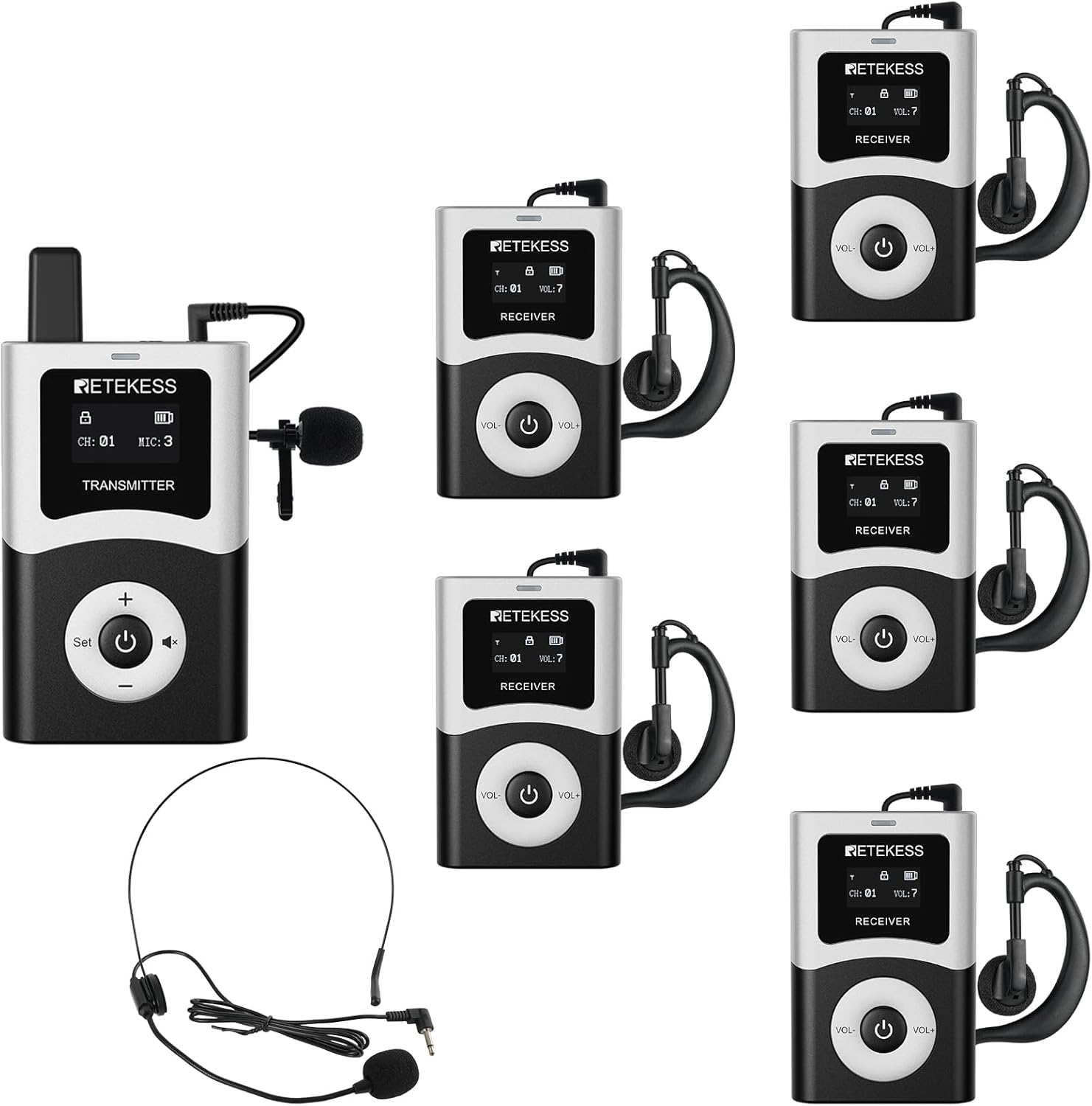 Retekess T130U Wireless Tour Guide System for Effortless Travel