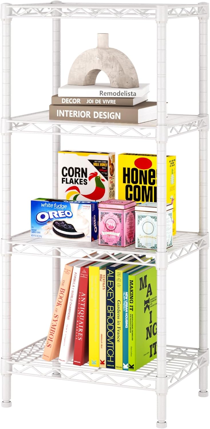 SINGAYE Small Shelves Storage Shelf with Wheels for Home Use