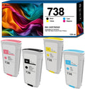 High Yield 738 738XL Ink Cartridges Compatible with HP DesignJet T850