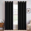 Linen Texture Blackout Curtains 52x96 in - Thermal Room Darkening