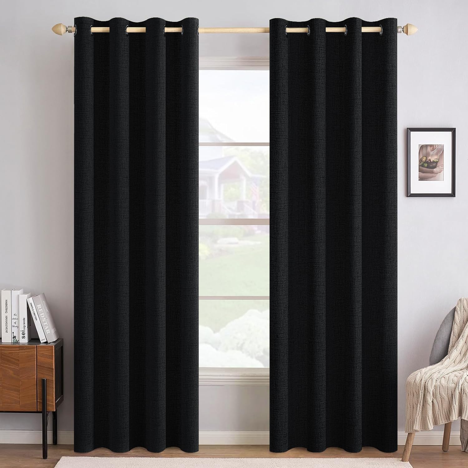 MIULEE Blackout Curtains for Bedroom - Thermal Insulated Drapes