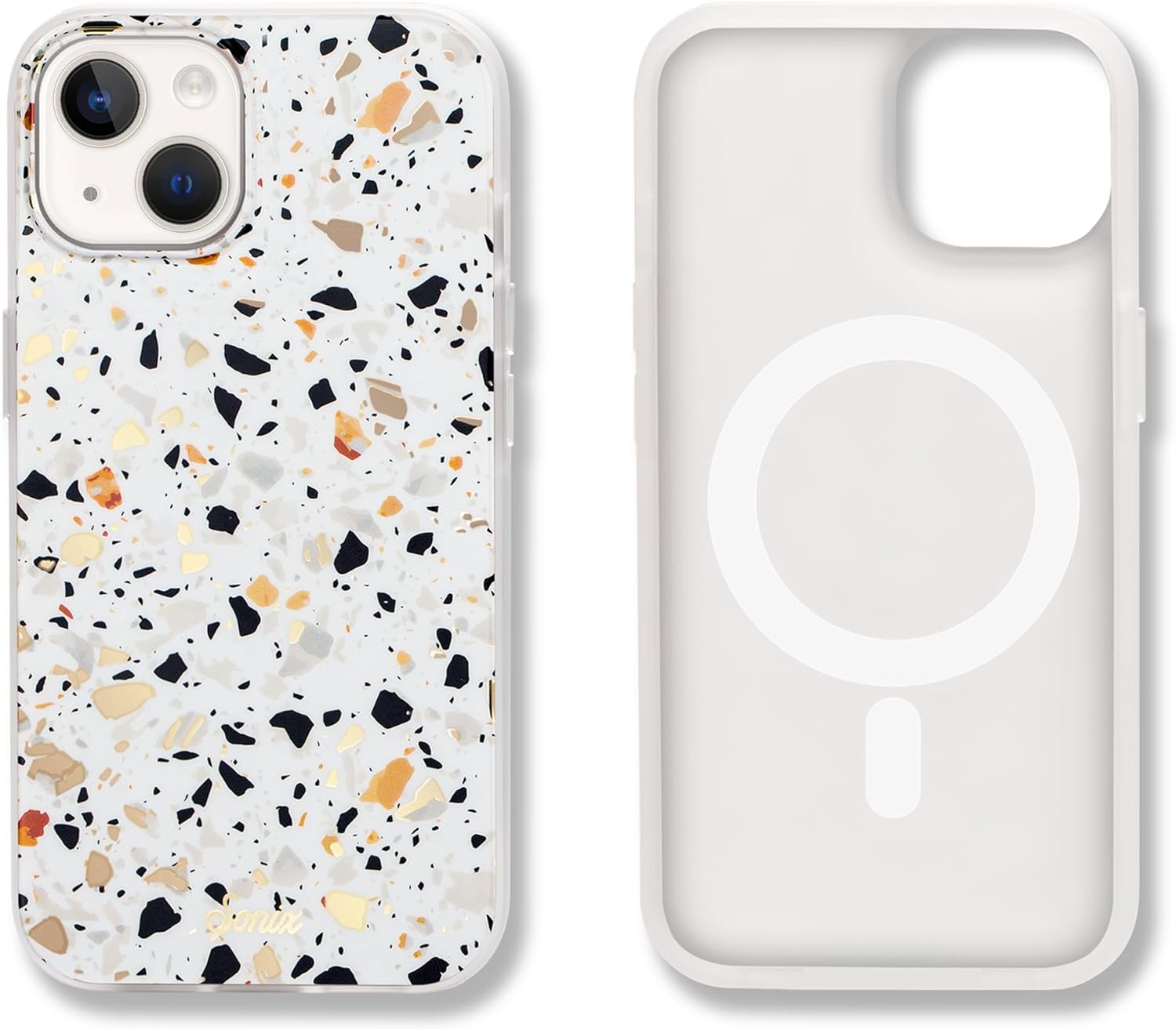 Sonix Case for iPhone 15, 14, 13 | Marble Terrazzo Design
