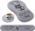 Ergonomic Mouse Pad Set: Pain Relief & Comfort - Black Cat