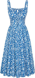 Scarlet Darkness Women's Corset Floral Cami Dress - Mid-Calf Flowy
