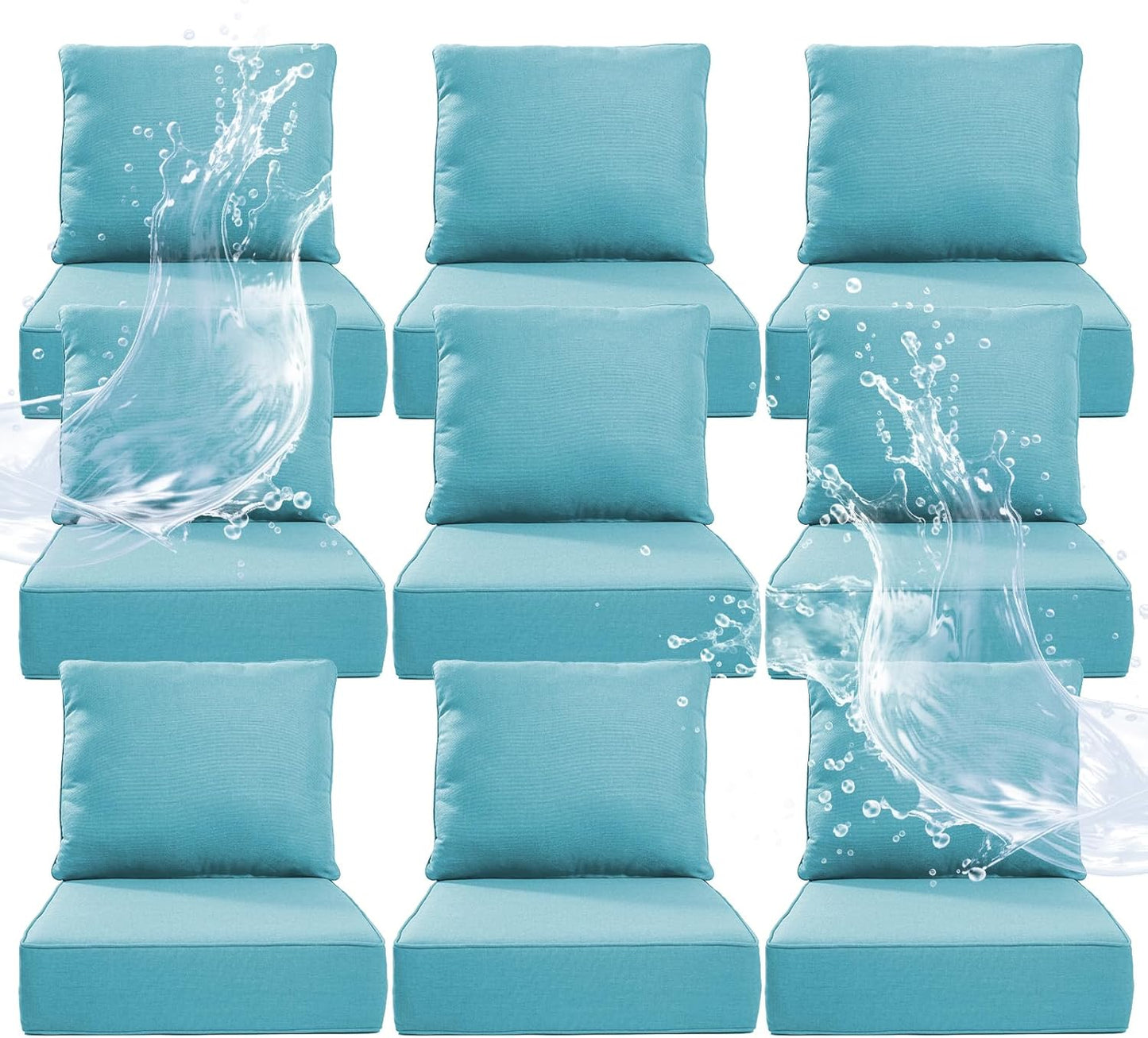 6 Inch Thicker Outdoor Chair Cushion Set for Ultimate Comfort