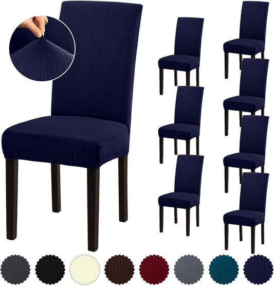 Stretch Dining Room Chair Covers Set of 8 for Protection