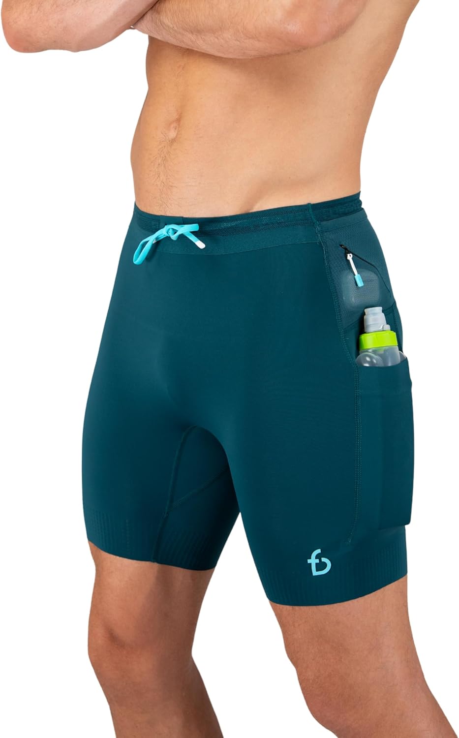 FlipBelt Men's Running Compression Shorts with Pockets for Comfort