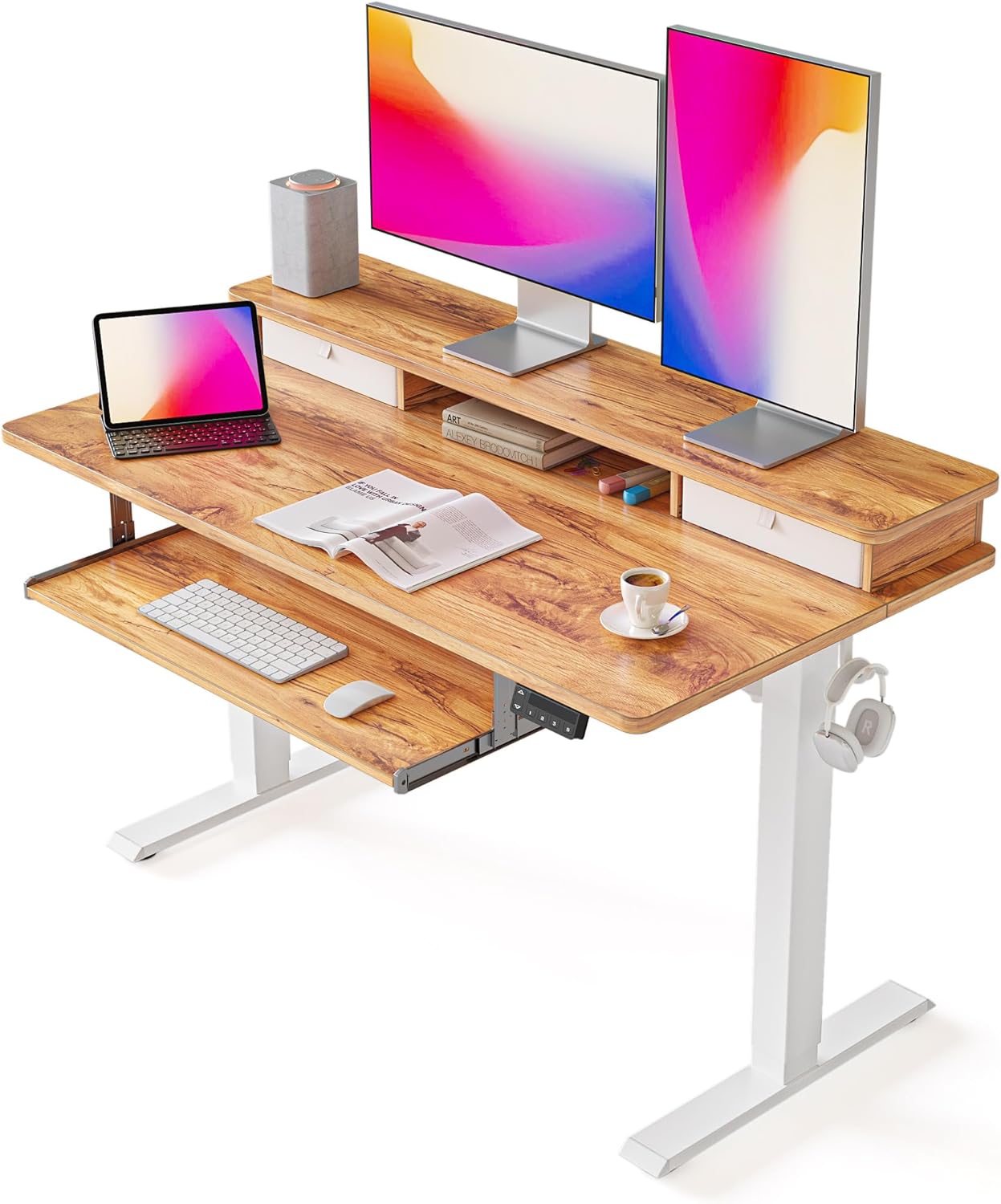 FEZIBO 48 Adjustable Standing Desk - All-in-One Design