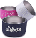 Personalized Stainless Steel Dog or Cat Bowl - Large 64 Ounces